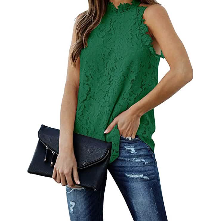 Women's Lace Crochet Hollow Out Tank Top