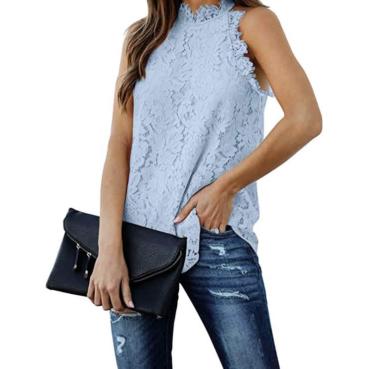 Women's Lace Crochet Hollow Out Tank Top