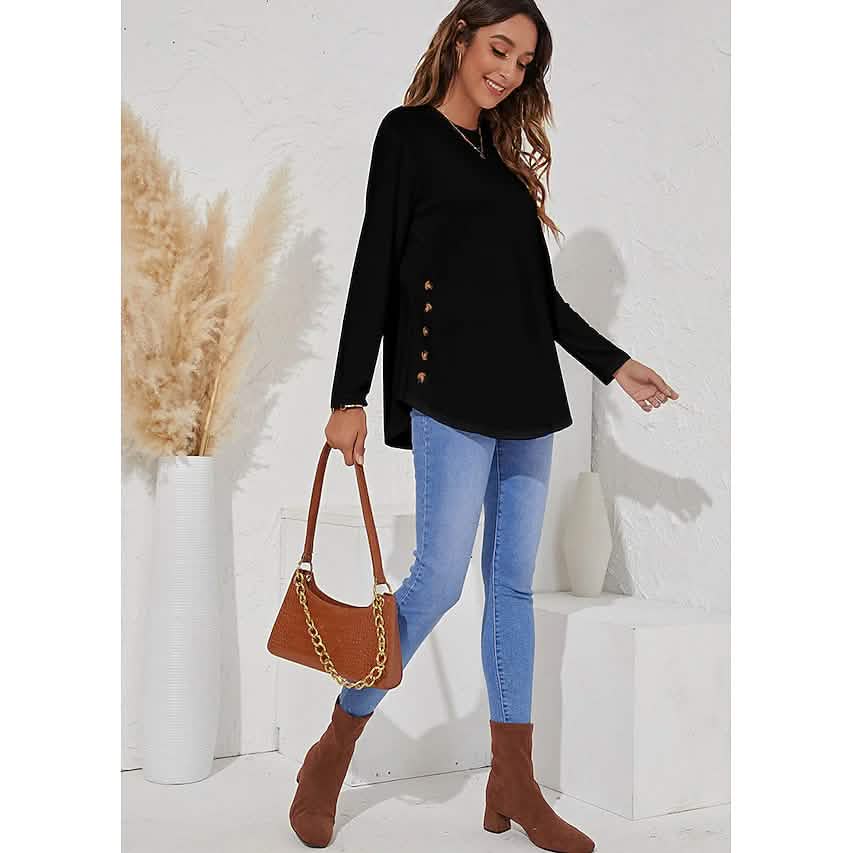 Women's Long Sleeve Crew Neck T-Shirt