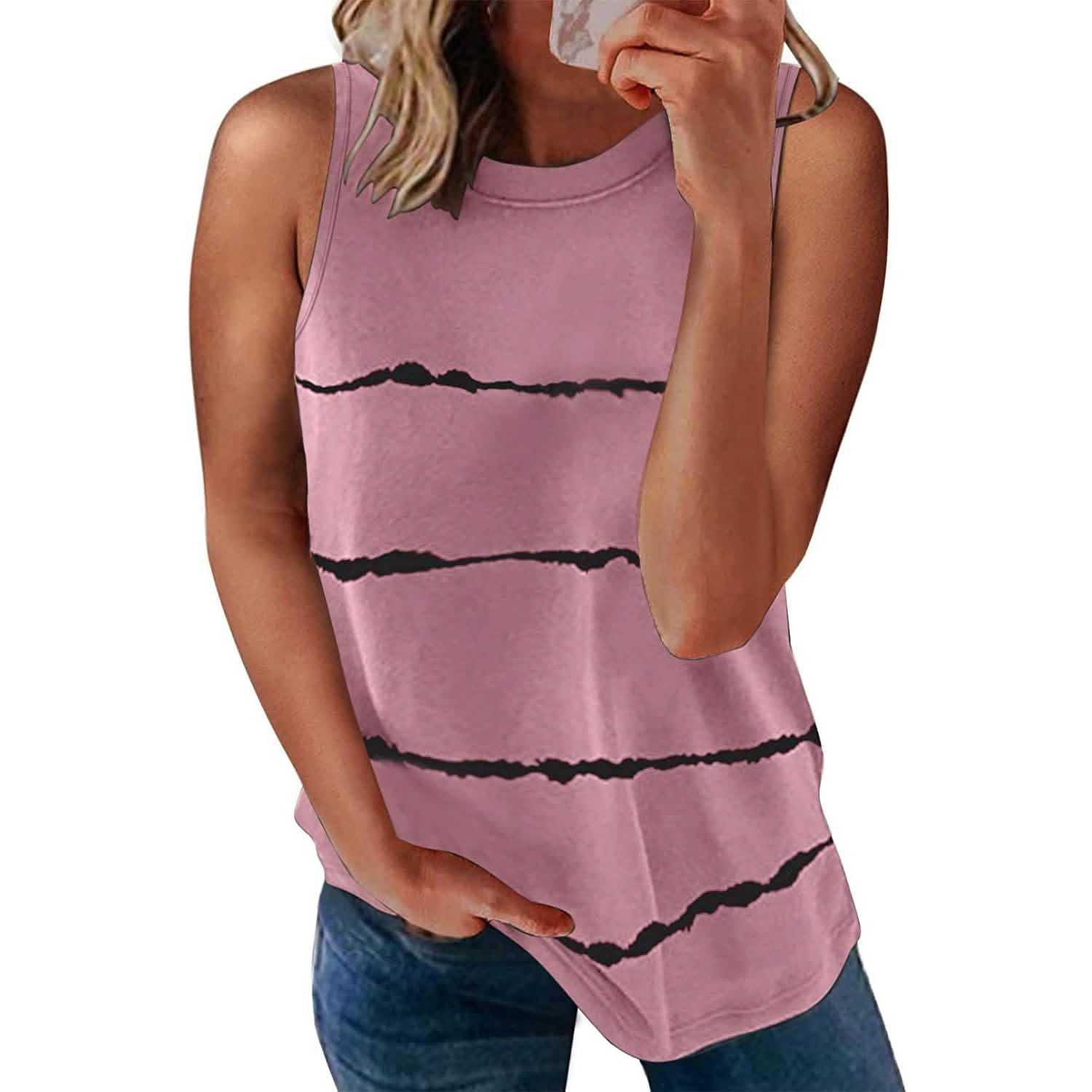 Women's Scoop Neck Tank Tops Knit Shirts
