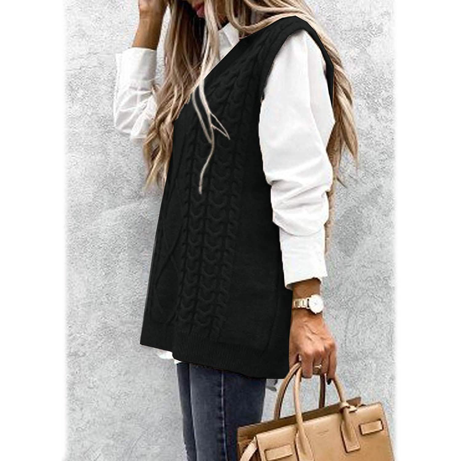 Women's Sleeveless Sweater Vest Top