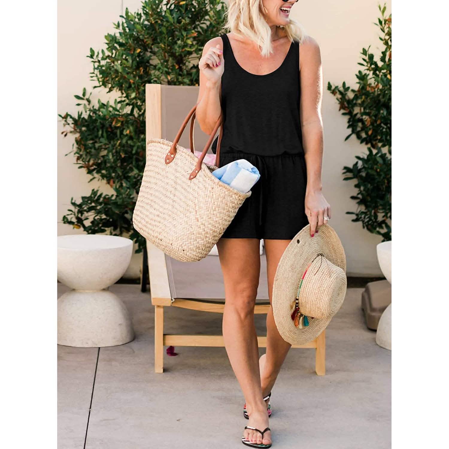 Women's Summer Sleeveless Tank Top Jumpsuit